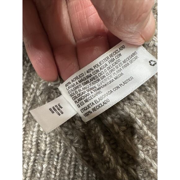 Ava & Viv Sweater Chunky Knit Long Sleeve V Neck Brown Relaxed Slouchy Sz Large - Picture 7 of 10